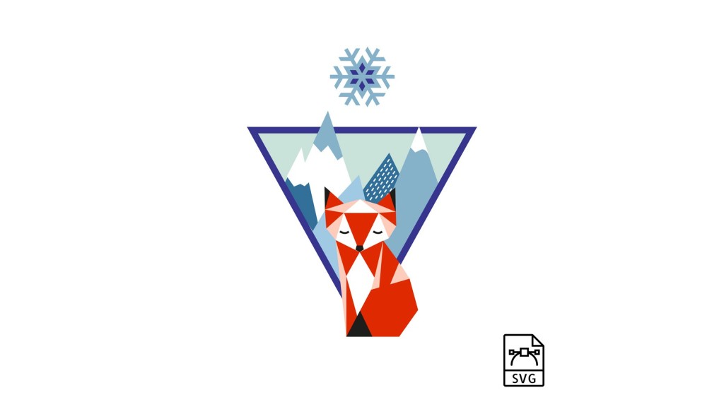 Mountain fox - Vector graphics