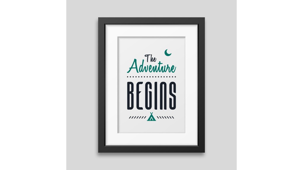 The adventure begins Framed poster